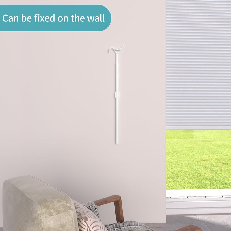 MYshade Draw Rod for Cordless Window Shades and Blinds,Roller Shades, Zebra Shades, Cellular Shades, Aluminum Rod, Easy to Pull The Shade Up and Down, 1Pack, White. - Image 3